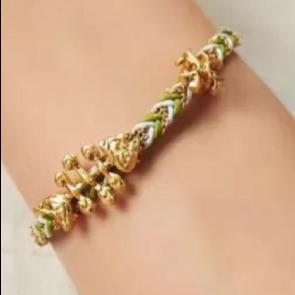 Tory Burch Jewelry - Tory Burch Fish braided Double T Roxanne bracelet